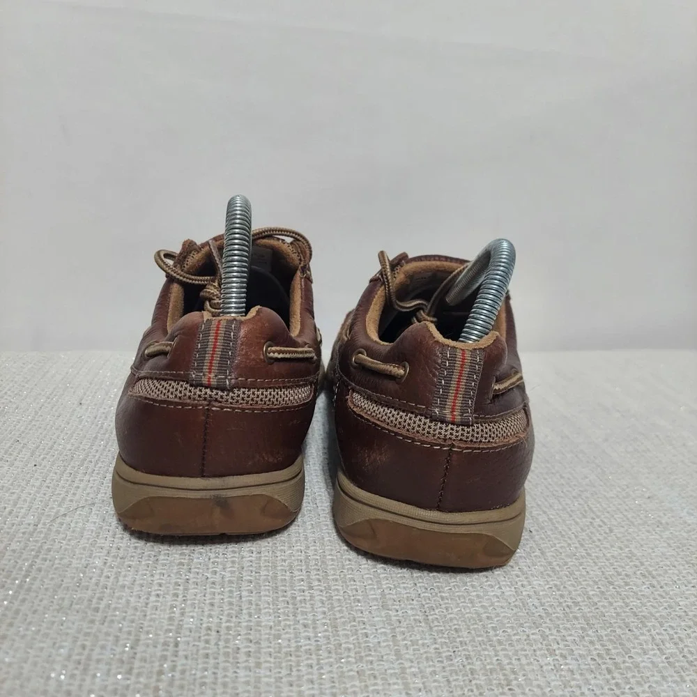 Bass & Co Earl 2 Mens 7.5 M Brown Leather‎ Boat Shoes Slip-on Loafers